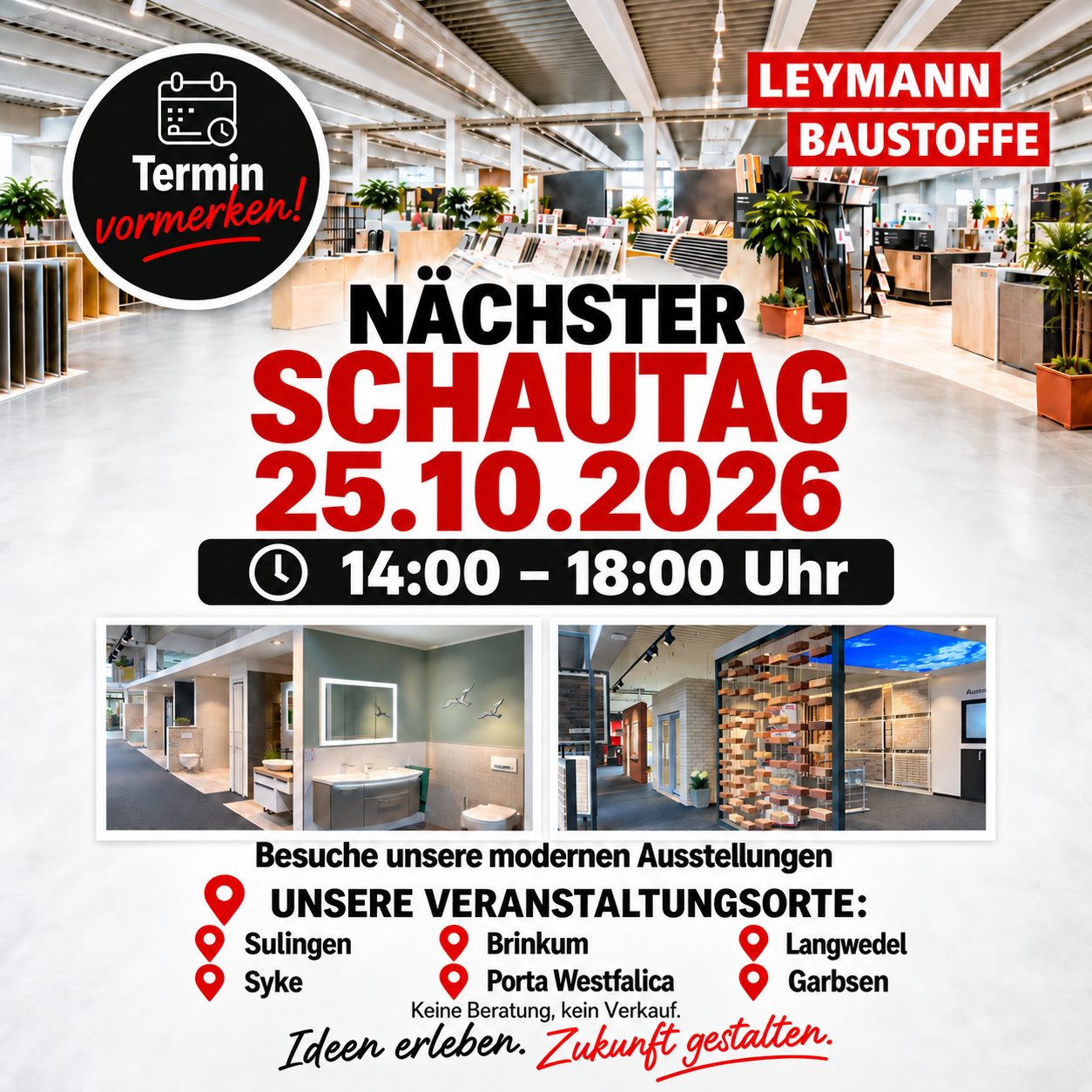 Nächster Schautag im Showroom